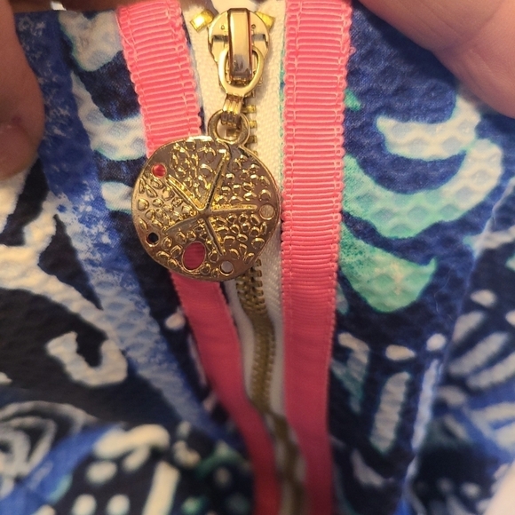 Lilly Pulitzer Mila Stretch Shift Mini Dress Women Size 4 Deep Indigo Leied Back - Picture 6 of 9